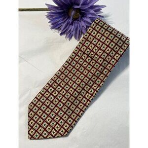 Vintage Johnny Lambs Italian Silk Geometric Pattern